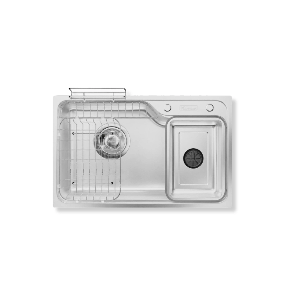 Chau-rua-chen-1-ho-be-mat-min-phu-crom-konox-Tari-8050SM Chậu rửa bát Konox Tari 8050SM hố đơn phủ Crom kháng hóa chất
